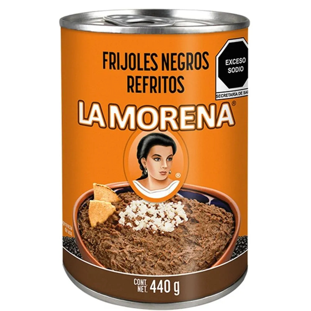 La Morena Refried Black Beans 440 g