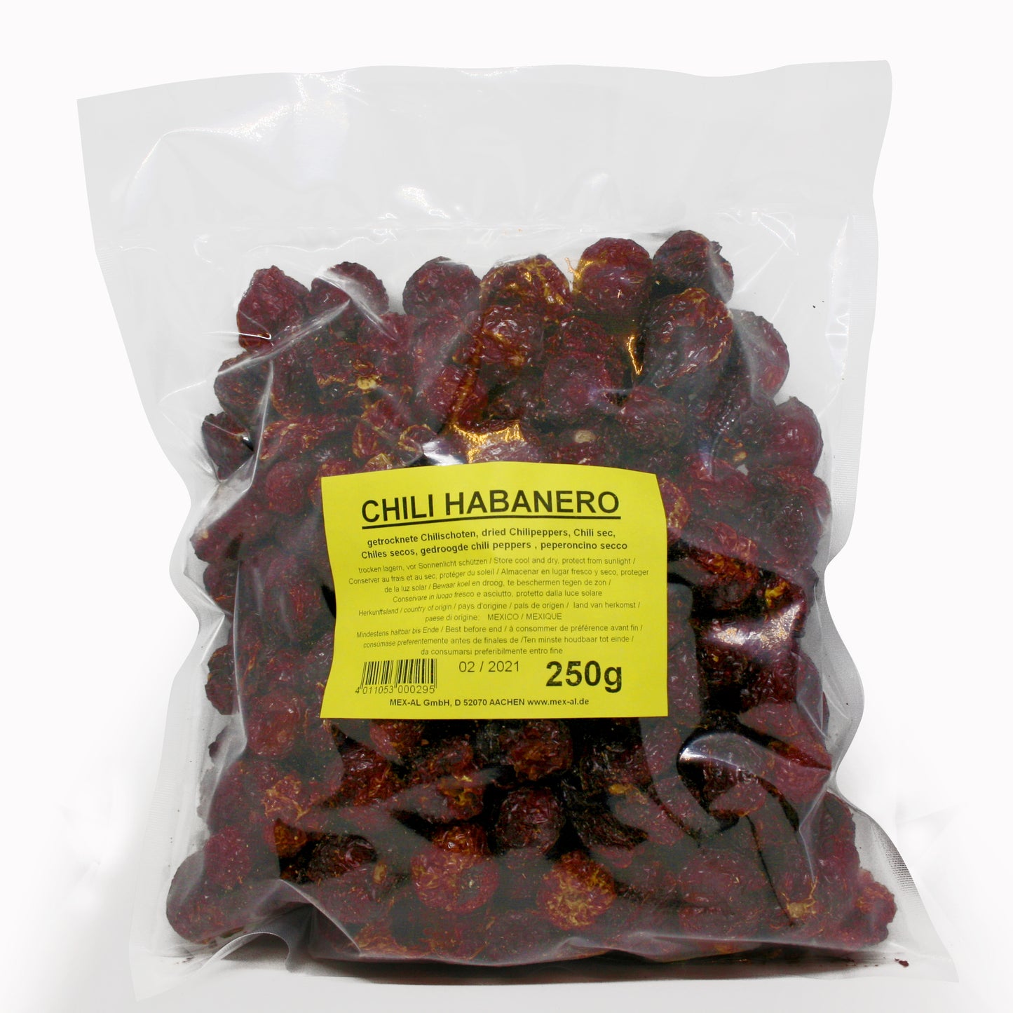 Chile Habanero entero seco 250g