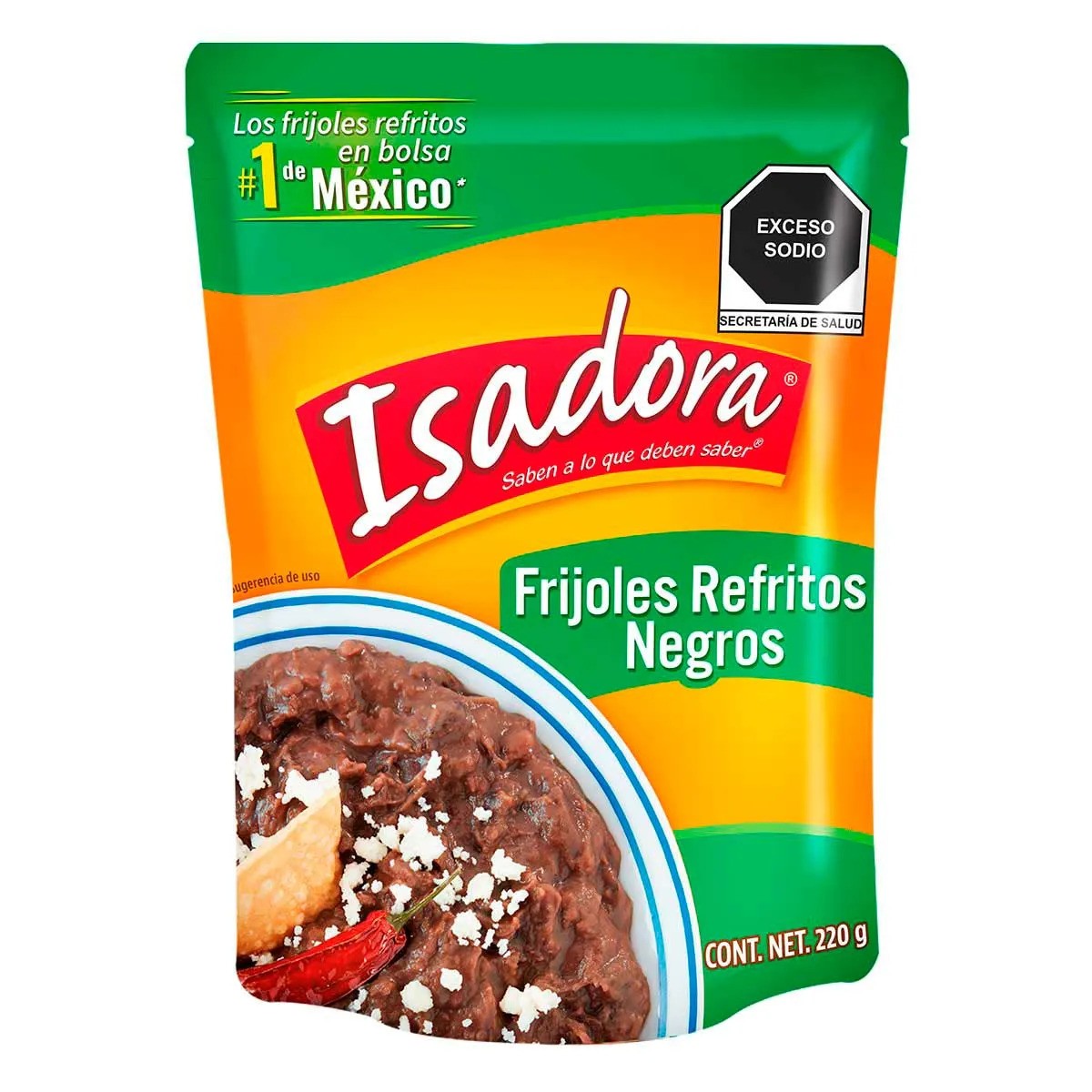 Frijoles negros refritos Isadora de 220 gr