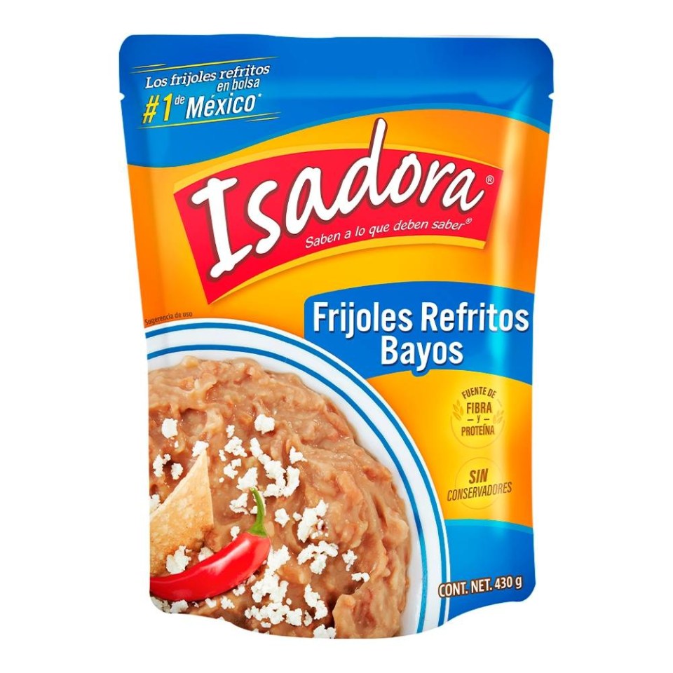 Frijoles bayos refritos Isadora de 220 gr