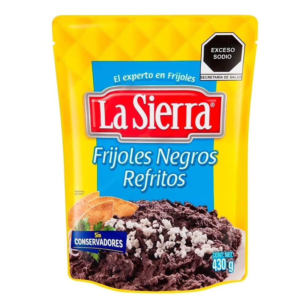 Frijoles negros refritos de La Sierra de 430 gr