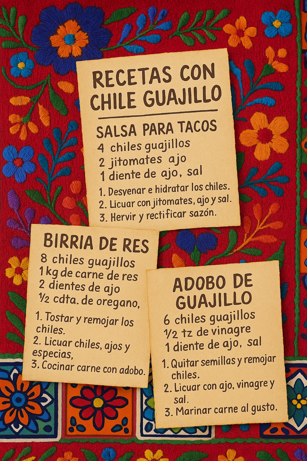 Chile Guajillo entero seco 500g