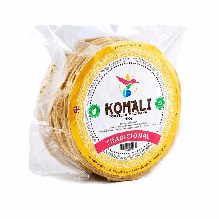 Tortilla de maíz amarilla de Komali de 1 kg