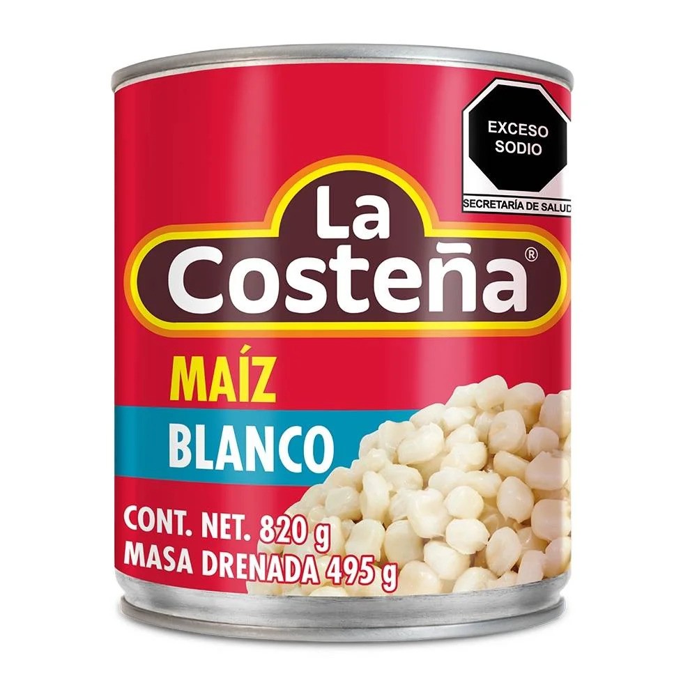 La Costeña Maíz Blanco Pozolero 820 g