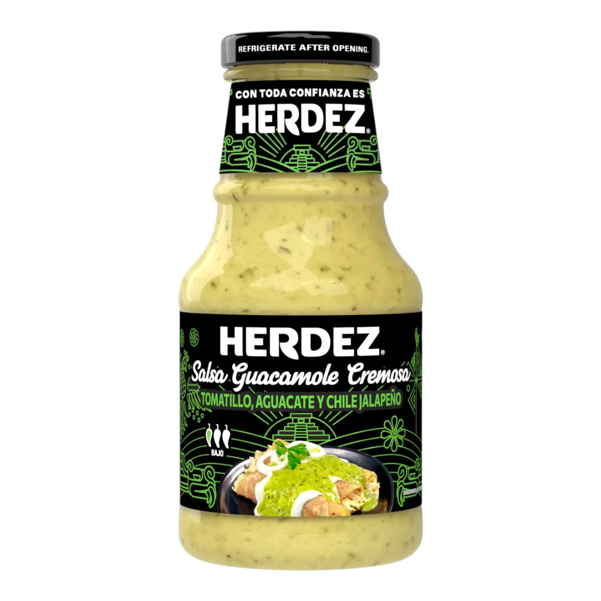 Herdez Creamy Guacamole Salsa in a 240g Jar