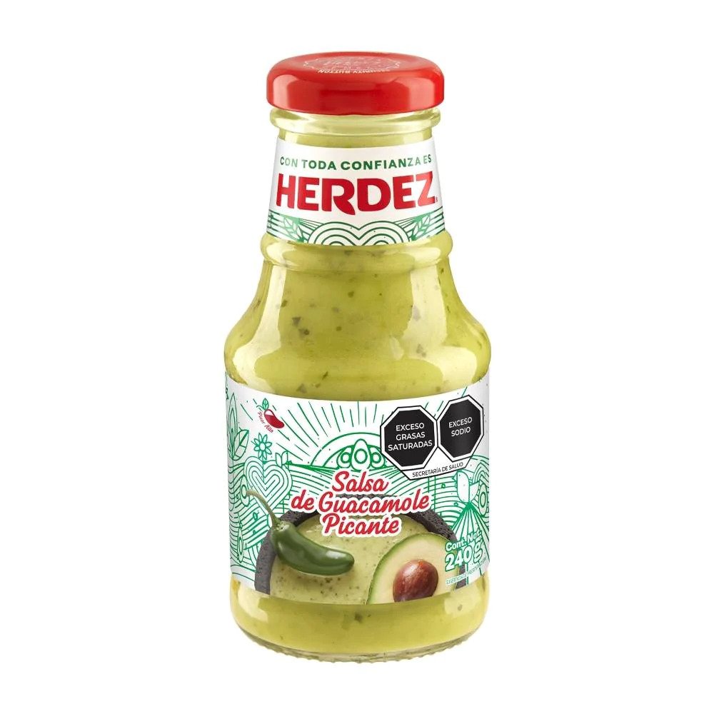 Herdez Spicy Guacamole Green Sauce 240 gr