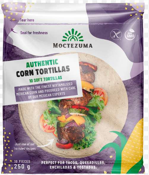 Moctezuma corn tortillas 15 cm in quart package 250 g