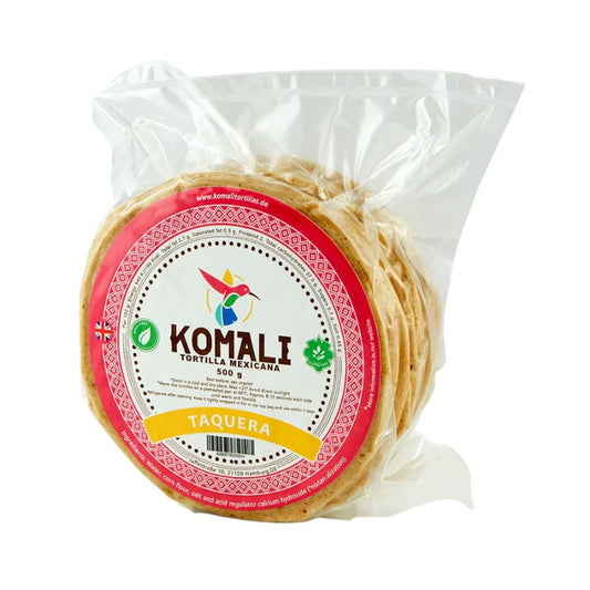 TORTILLA KOMALI 500 GR MAIZ 12 CM TAQUERA