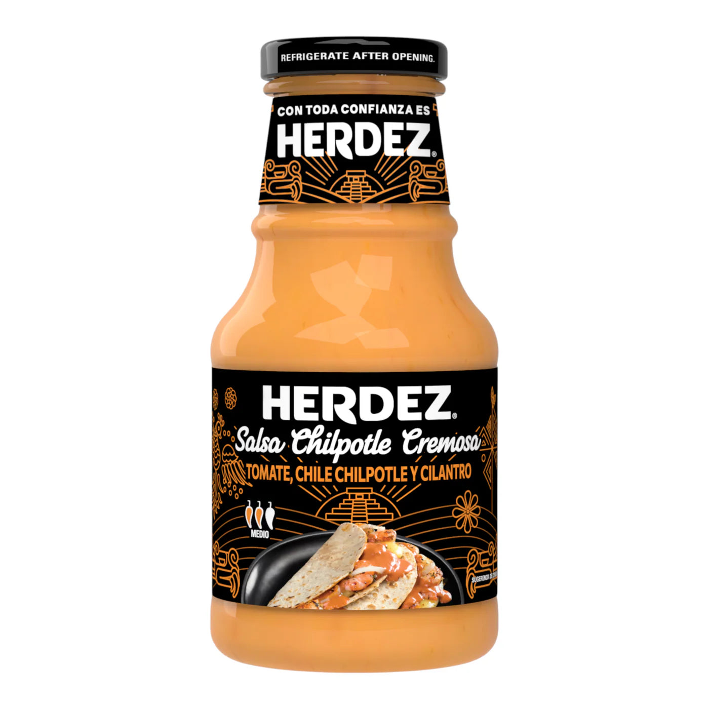 Herdez Salsa Chipotle cremosa en vidrio de 240 g