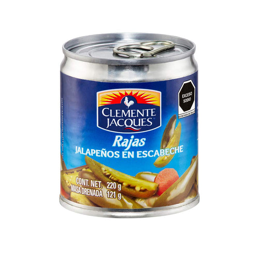 Clemente Jacques Chilies Jalapeño slices 220 gr