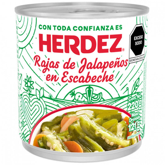 Herdez Rajas de Jalapeño en lata de 220g