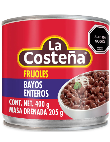 Whole bay beans from La Costeña, 400 gr