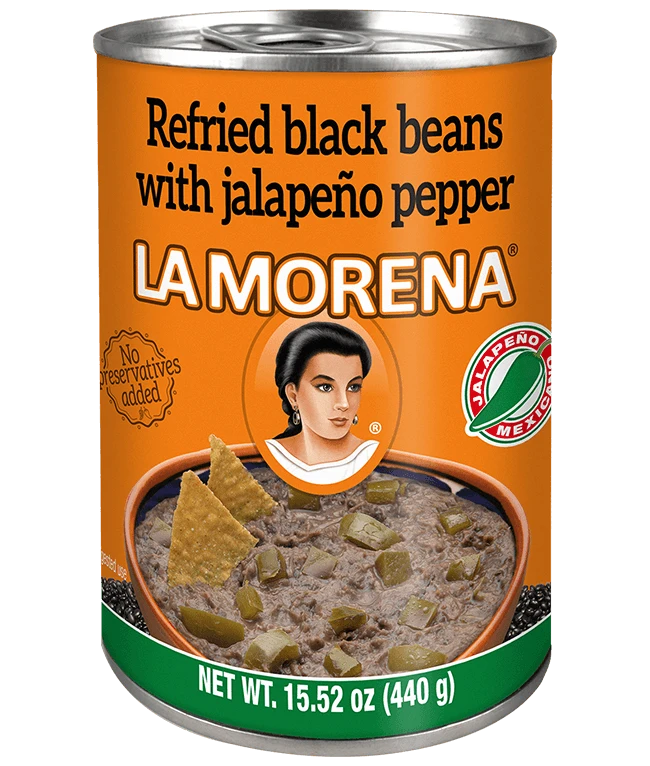 La Morena Czarna fasola smażona z jalapeño 440 g